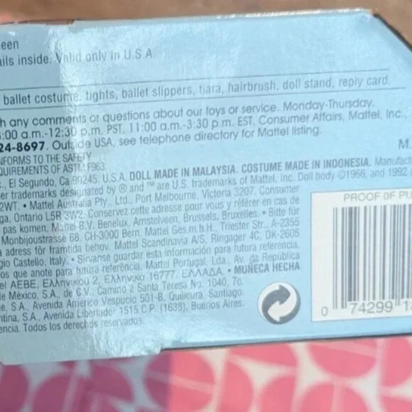 The Swan Queen Barbie Swan Lake Doll Classic Ballet Series Collector 1997 Mattel - Picture 9 of 11